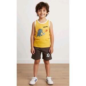 Boys Short Sets Lot Of 7 Each Set Have Different Graphics Size 12 Months